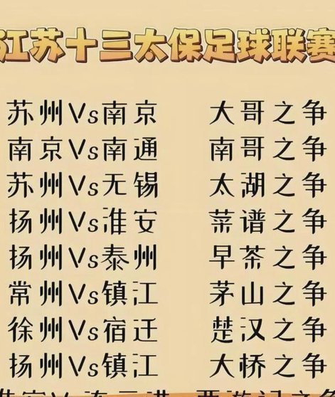 苏超激战燃爆十三太保合体想象